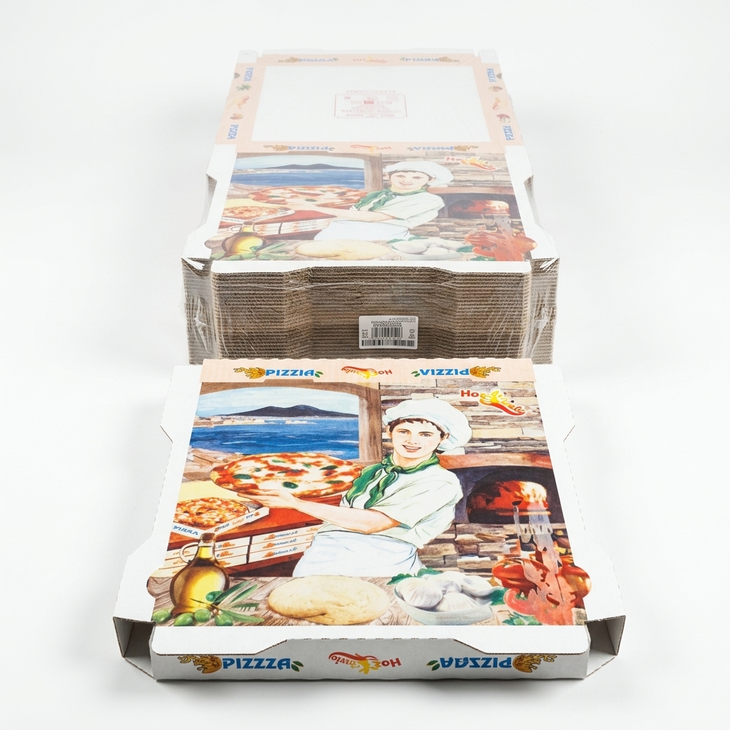 Cartone Pizza Vesuvio Bianco 33x33x3,5 cm (Confezione 100 pz)