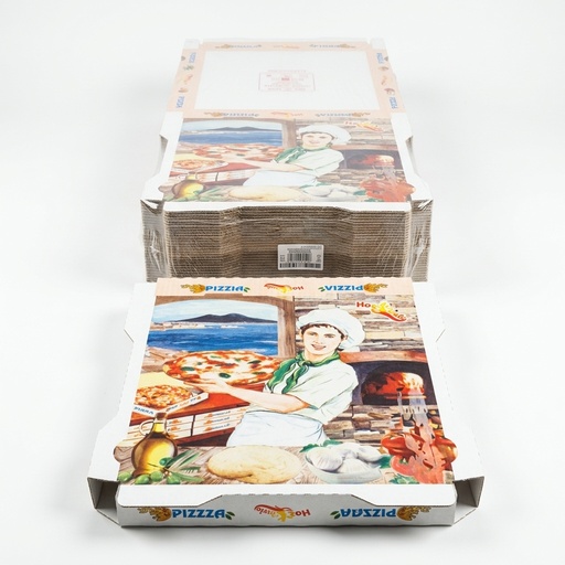 Carton a Pizza Vesuvio Blanc 33x33x3,5 cm (Paquet 100 pcs)