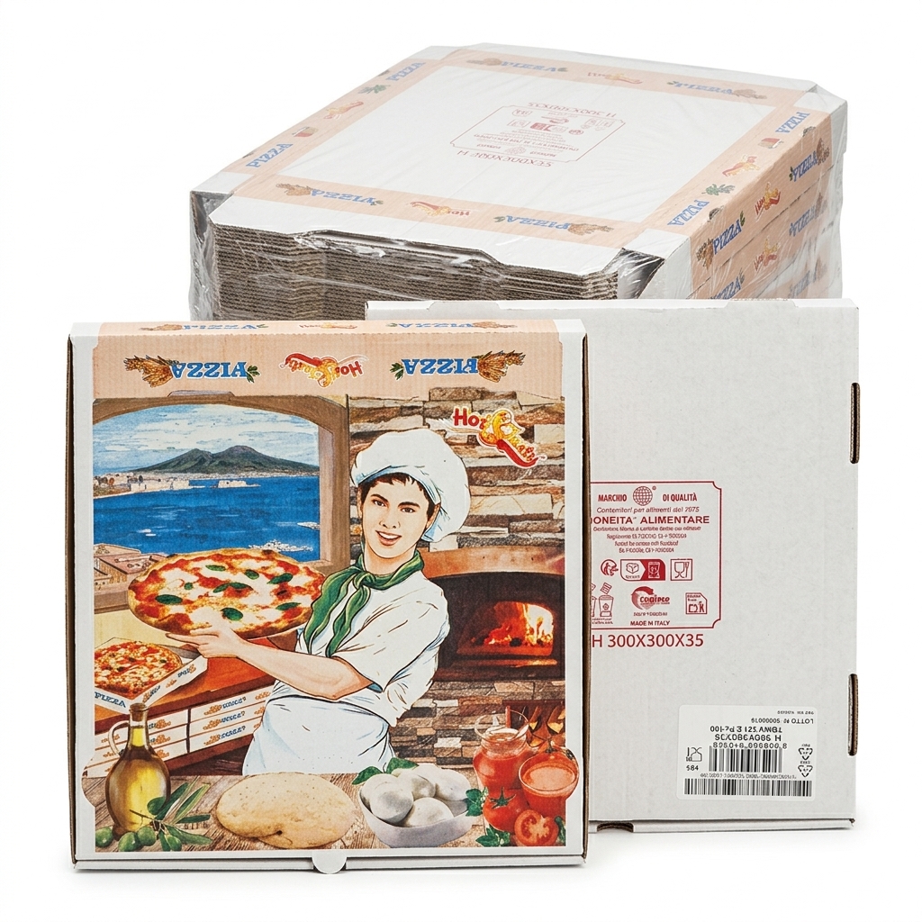Cartoni Pizza 300x300x35 TBWV 321 Vesuvio Generico 100pz conf LIN