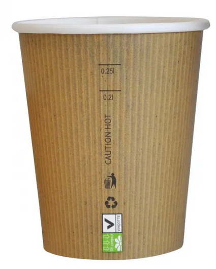 BICCHIERE IN CARTONE PLA NATURE CUP 230ML 50PZ CONF 20 CONF CRT FIRST