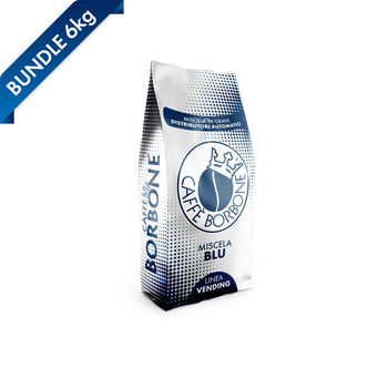 CAFFE IN GRANI BORBONE MISCELA BLU CONF 1KG 6KG CRT BOR