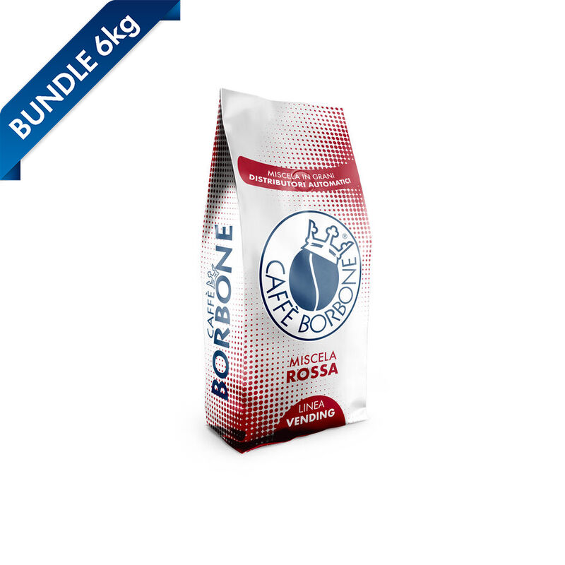 CAFFE IN GRANI BORBONE MISCELA ROSSA VENDING CONF 1KG 6KG CRT BOR