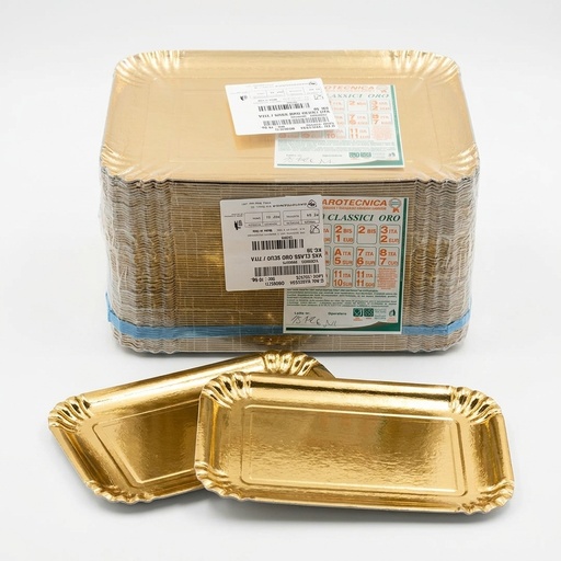 Plateau Doré Rigide Class 25x34 cm (6 EUR / 7 ITA) — Carton 10 kg