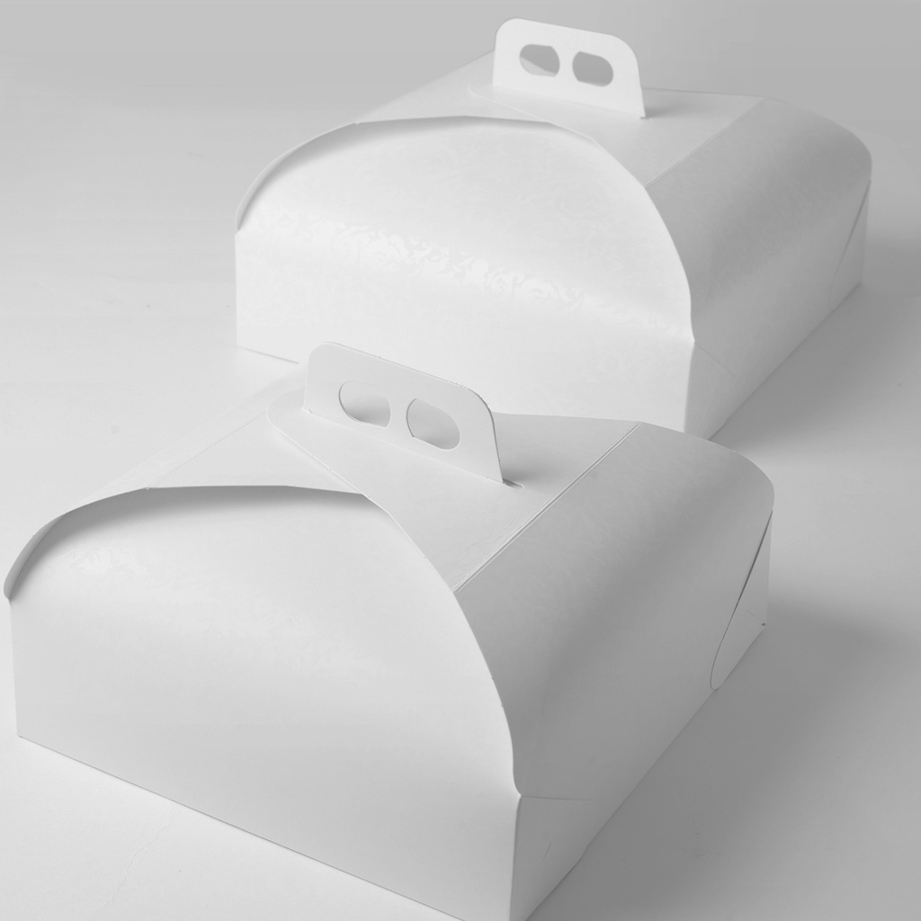 SCATOLA PORTA TORTA 31X31X7 DAMASCATA BIANCA 100PZ CRT CAR