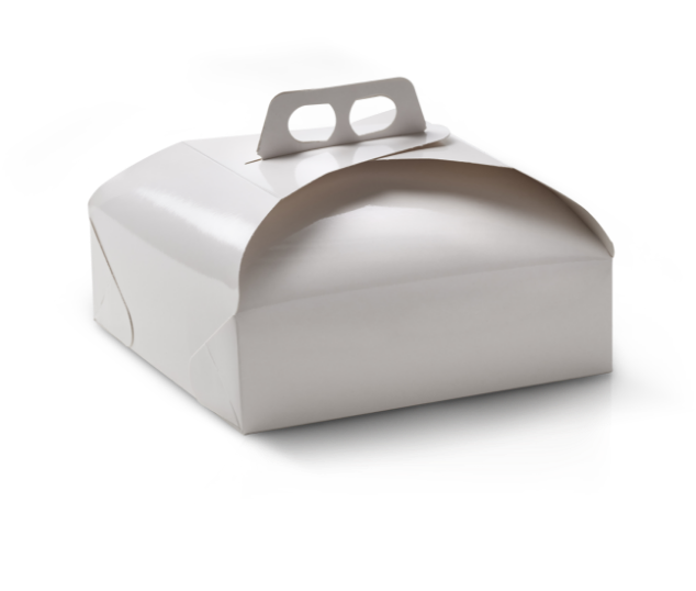 Scatola Porta Torta 31x31x7h Verniciata Bianca 50 stk krt Car