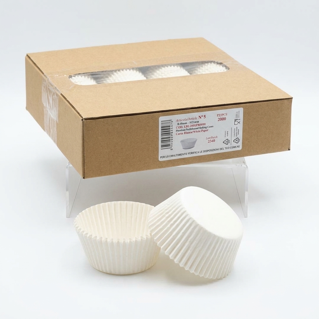 Round Baking Case N5 White Paper 2000 Pcs (Carton) — BP Cartotecnica