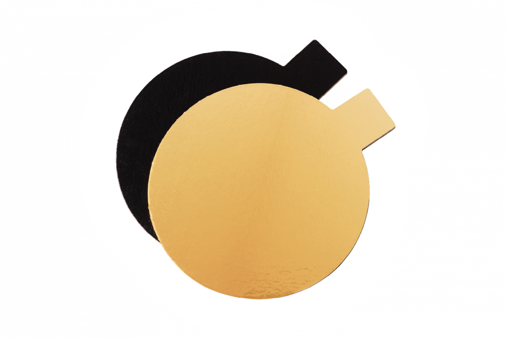 DISCHI PER MONOPORZIONE DIAM 10 CM CART ORO CON LINGUETTA 200PZ CONF CAR