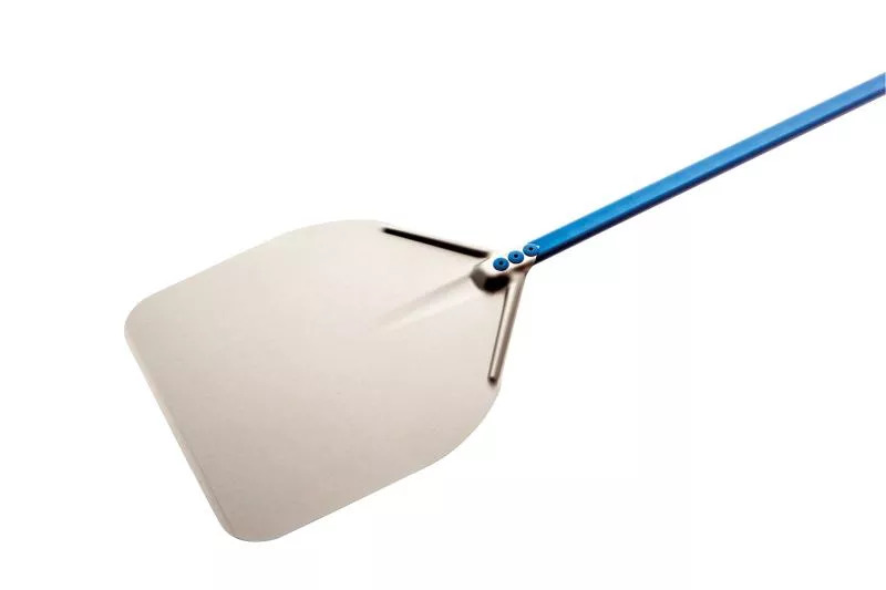 PALA PER PIZZA RETTANGOLARE NON FORATO IN ALLUMINIO ANODIZZATO TESTA 33X33 MANICO SMONTABILE 180CM GI