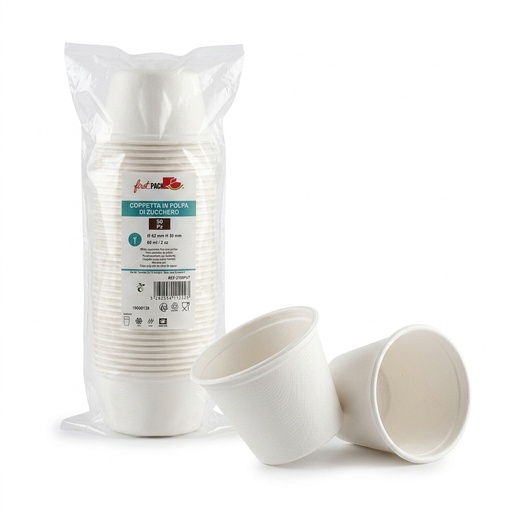 [210GPU7] Sugarcane Pulp Cup 60 ml (50 pcs) — FIRST