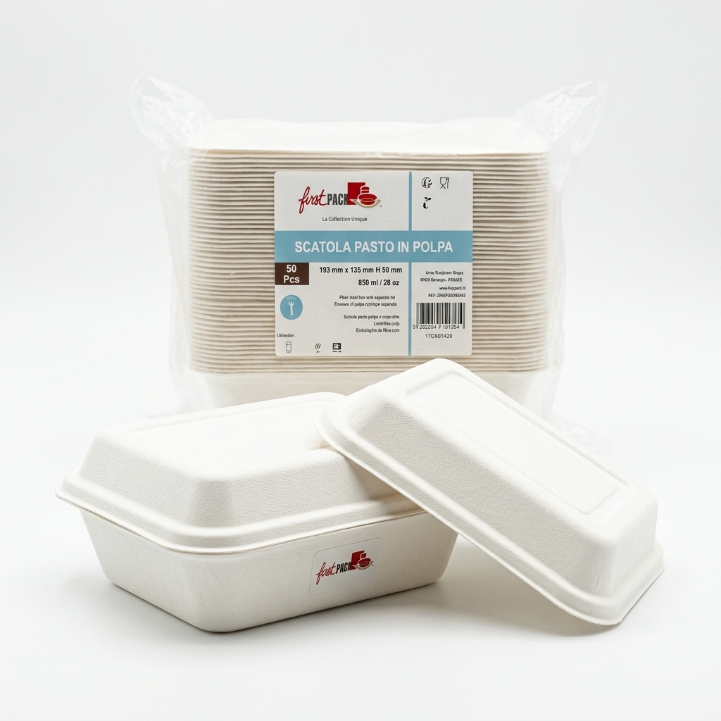Fiber Meal Box 850ml 193x135x50 400pcs