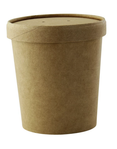 CONTENITORE ZUPPA + COPERCHIO KRAFT 470ML 25PZ CONF 10 CONF CRT FIRST