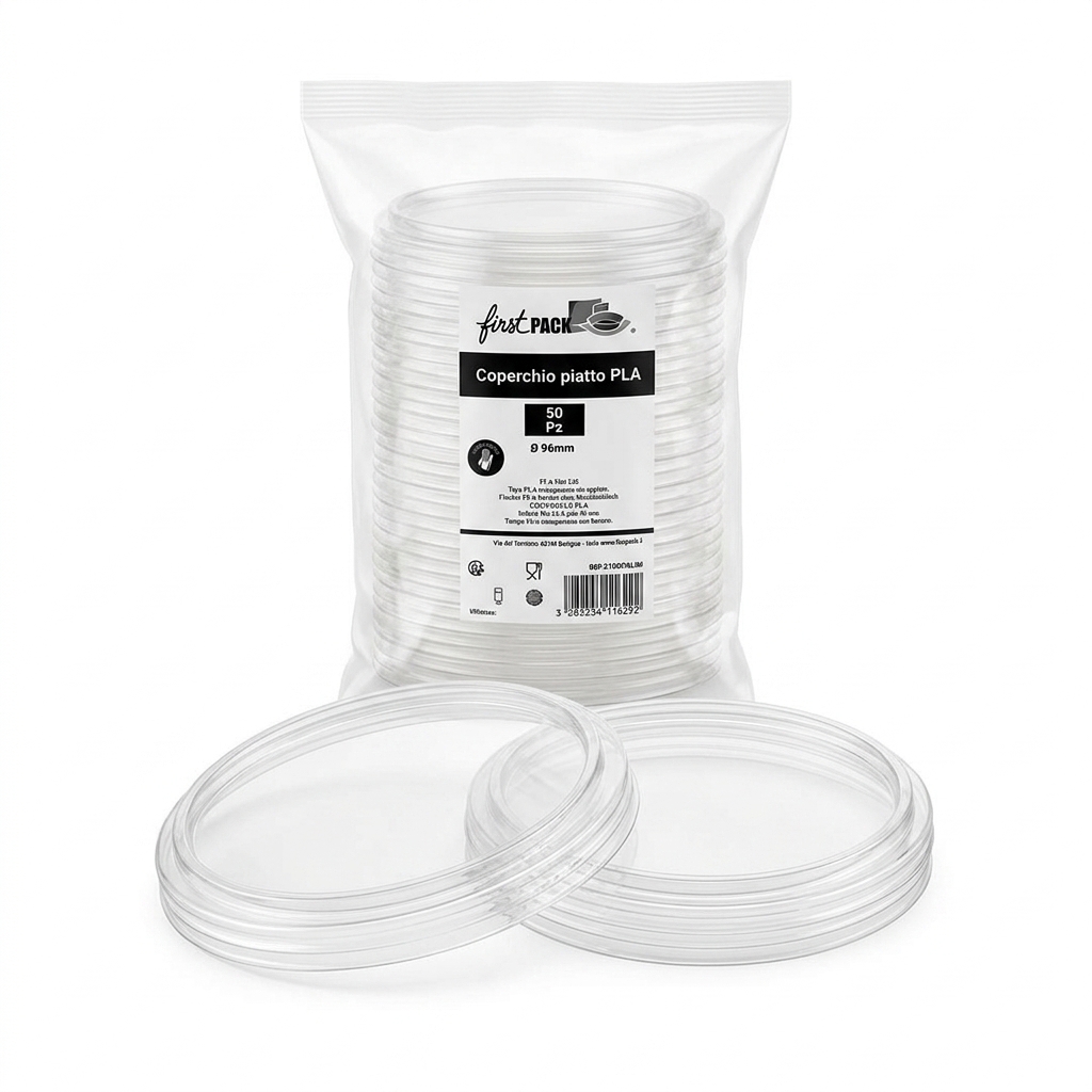 Coperchio Piatto PLA per 210GPLA300-360-450 D96 senza Foro 50pz pack 20 pack case FIRST