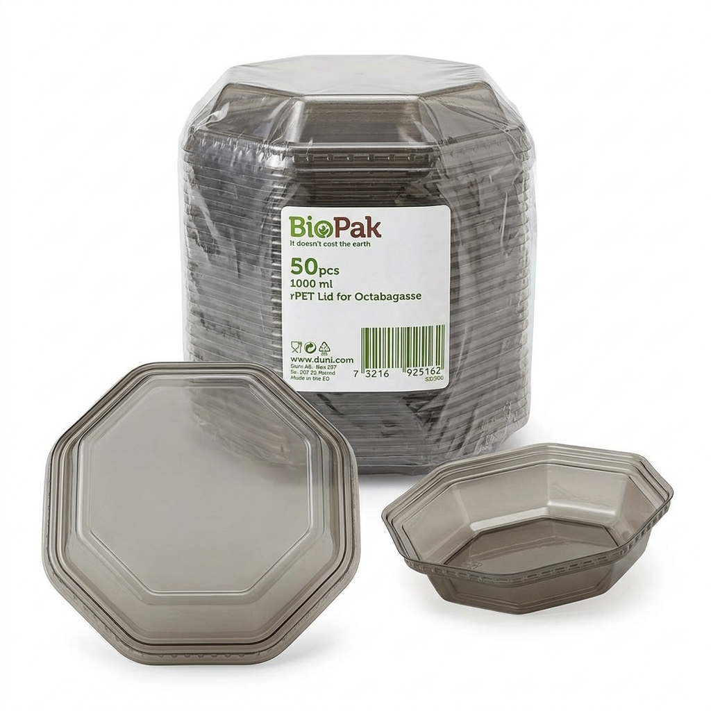 Couvercle RPET pour Octabagasse 1000 ml - 50 pcs/colis