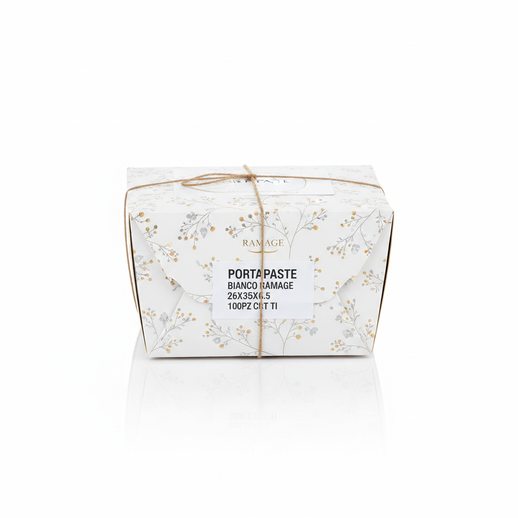 Portapaste Bianco Ramage 26x35x6.5 100pz Karton Ti