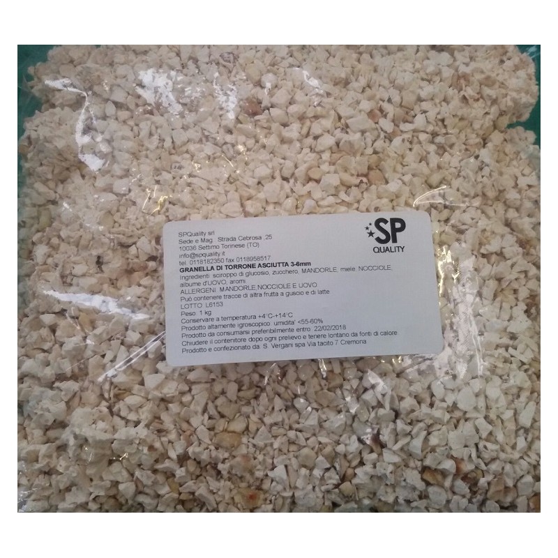 GRANELLA DI TORRONE 1KG 3-6MM TTP