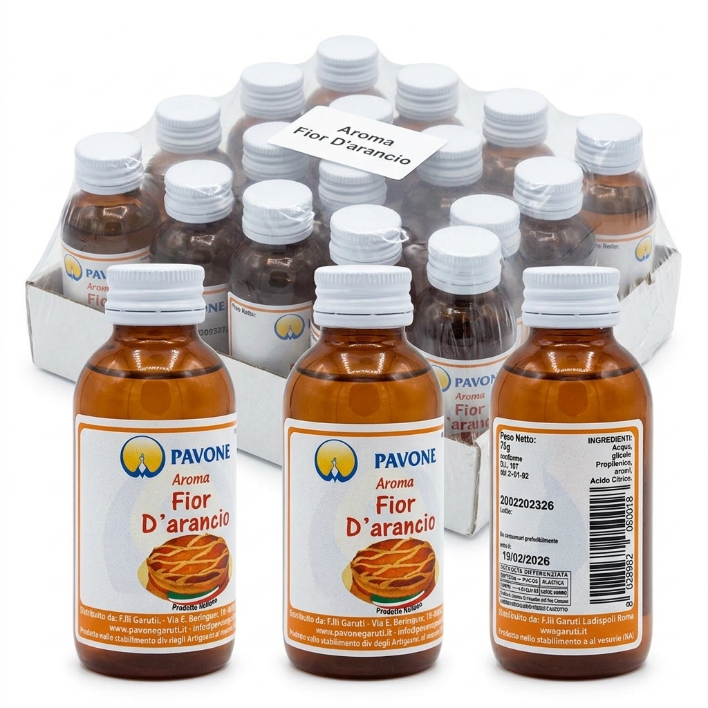 ORANGENBLÜTEN-AROMA FLASCHE 75ML AL ST 18ST PKG PAV