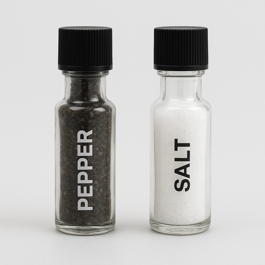 COPPIA MACINA SALE E MACINA PEPE PANTELLERIA A BOTTIGLIA COPPIA 2PZ H20CM BC