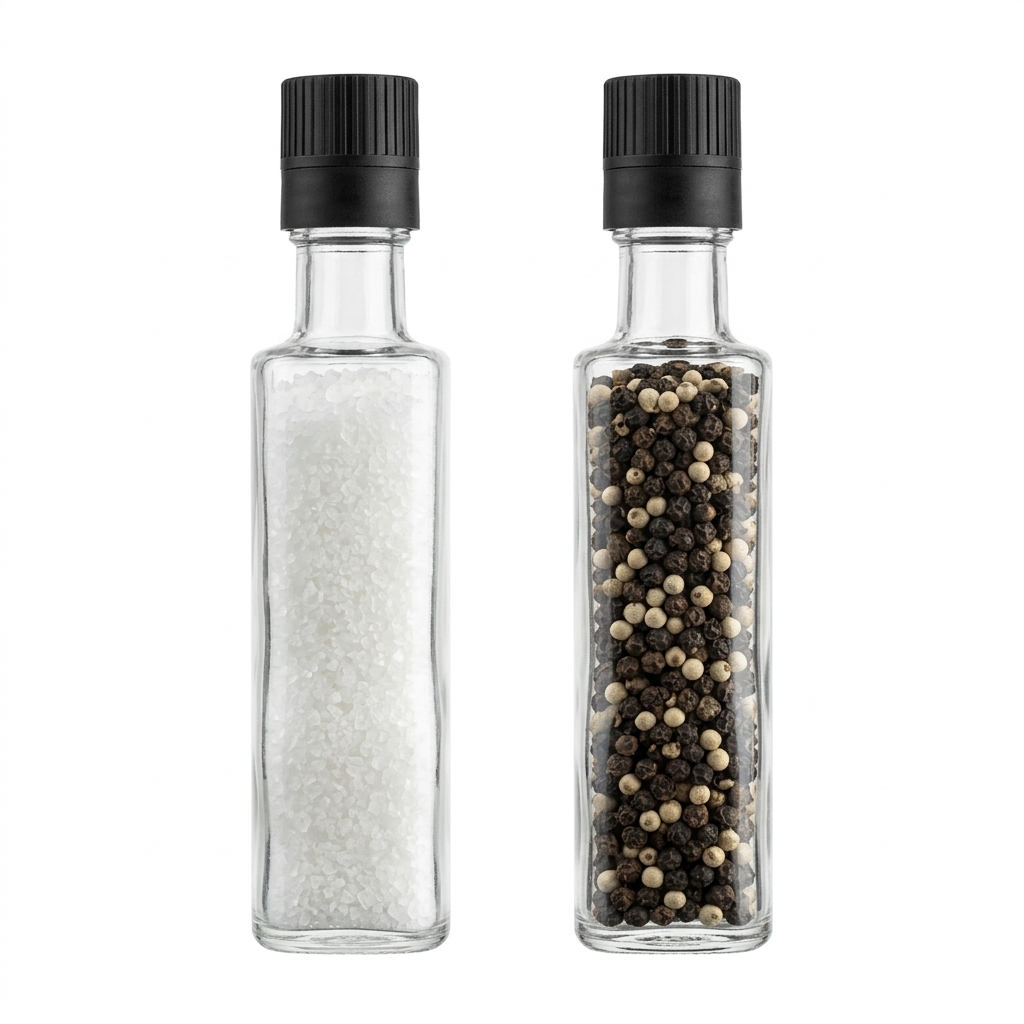 Coppia Macina Sale E Macina Pepe Pantelleria A Bottiglia Coppia 2pz H20cm Bc