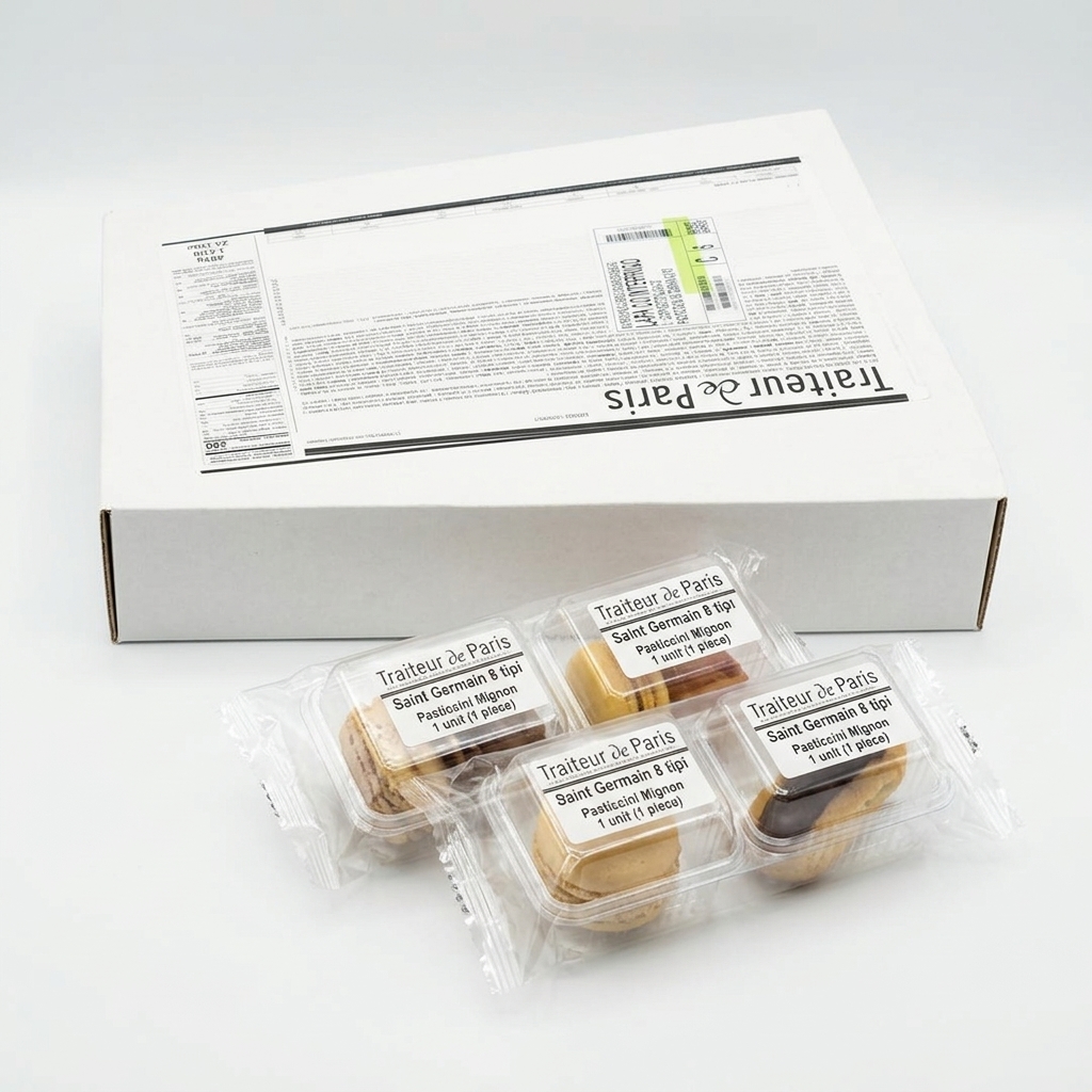 Pasticcini Mignon Saint Germain 8 Tipi 685 g 48 pz — Traiteur de Paris