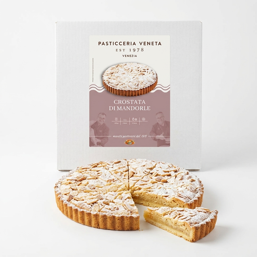 Frozen Pre-cut Almond Tart 16 Slices 1.3kg Pc POL