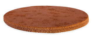 Pan di Spagna al Cacao Diametro 20 cm, Altezza 1,5 cm, 350 g (Cartone 14 pz) BHB