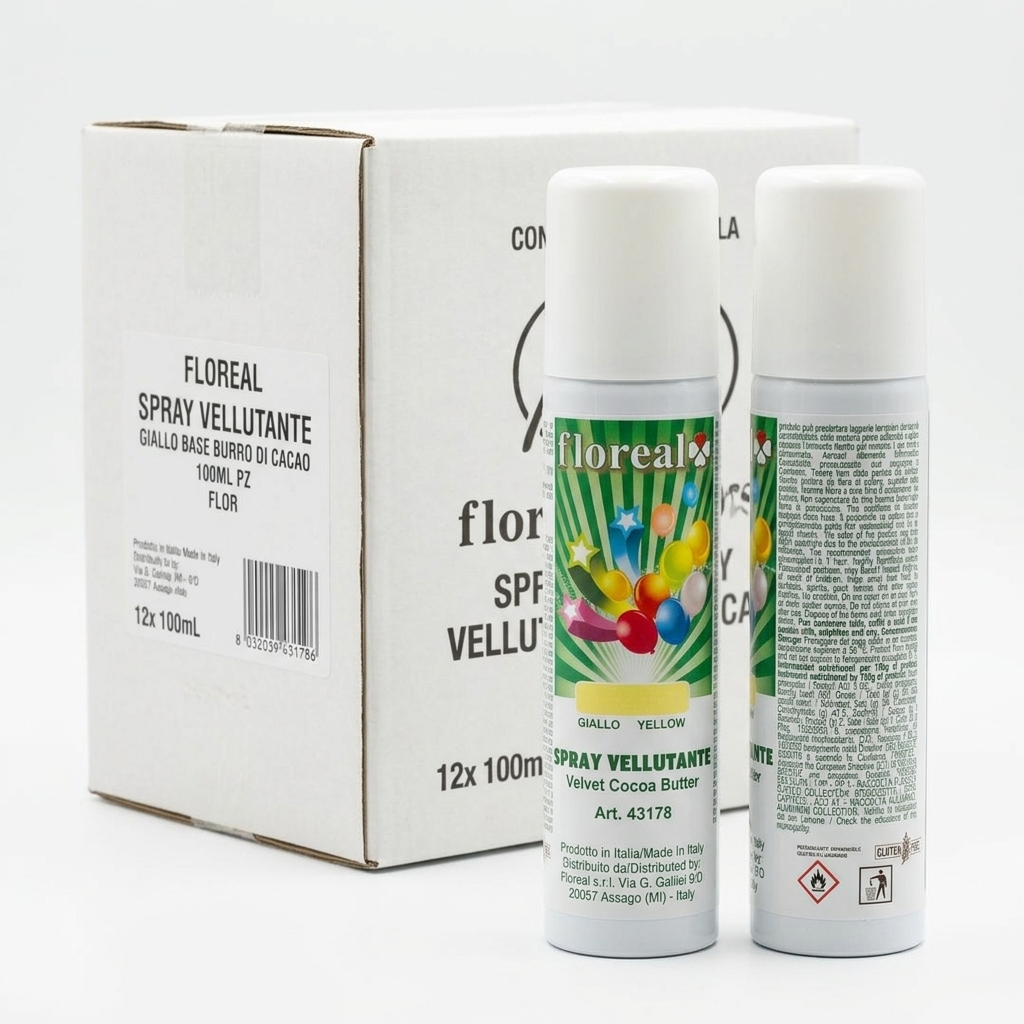 SPRAY VELOURS JAUNE BASE BEURRE DE CACAO 100ML PCS FLOR