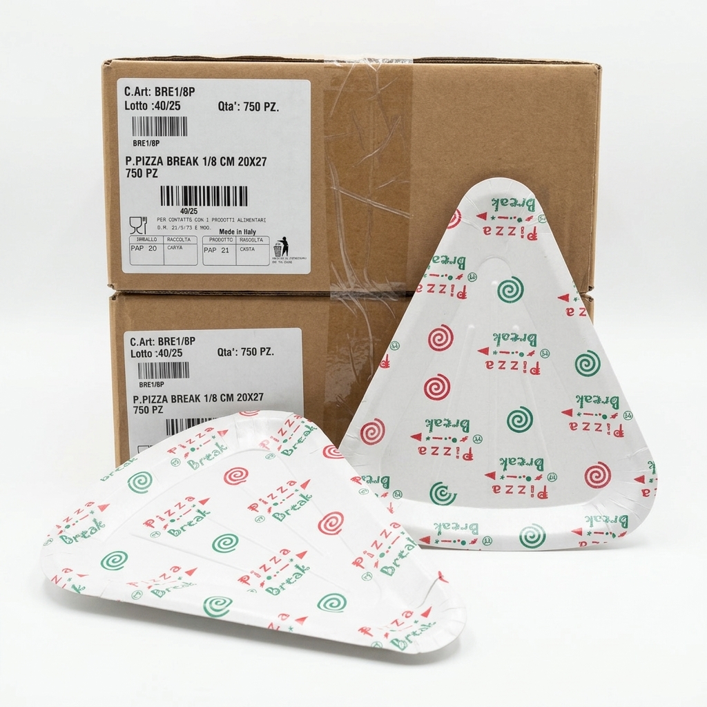 Vassoi Triangolari Pizza Break 20x27 cm 750 pz/cartone — BP Cartotecnica