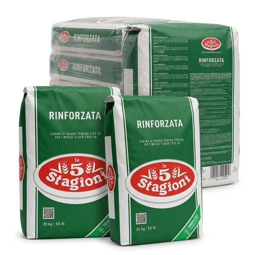 Reinforced Type 00 Flour 25 kg — Le 5 Stagioni