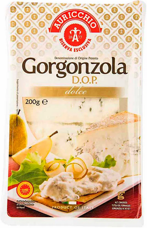 Gorgonzola g.u. Mild Rea 10 Vasch 200g stk Aur - Italienischer Blauschimmelkäse