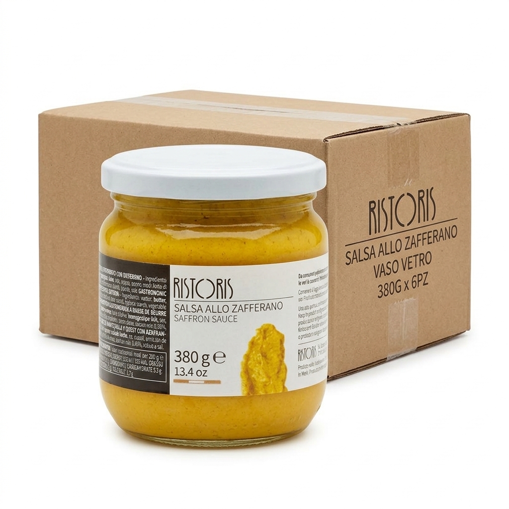 Salsa allo Zafferano Vaso Vetro 380 g (Cartone 6) — Ristoris