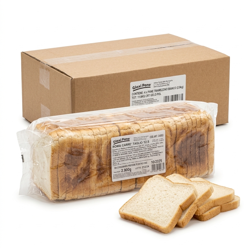 Pain de Mie Blanc Surgelé 1 kg (Carton 4 kg)