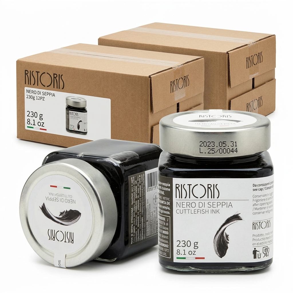Nero di Seppia in Vaso di Vetro 230 g (Cartone 12) — Ristoris