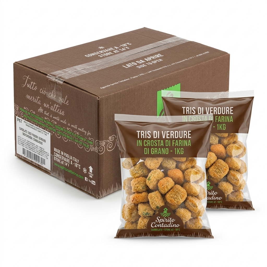 Tris di Verdure in Crosta di Farina di Grano 1 kg — Spirito Contadino