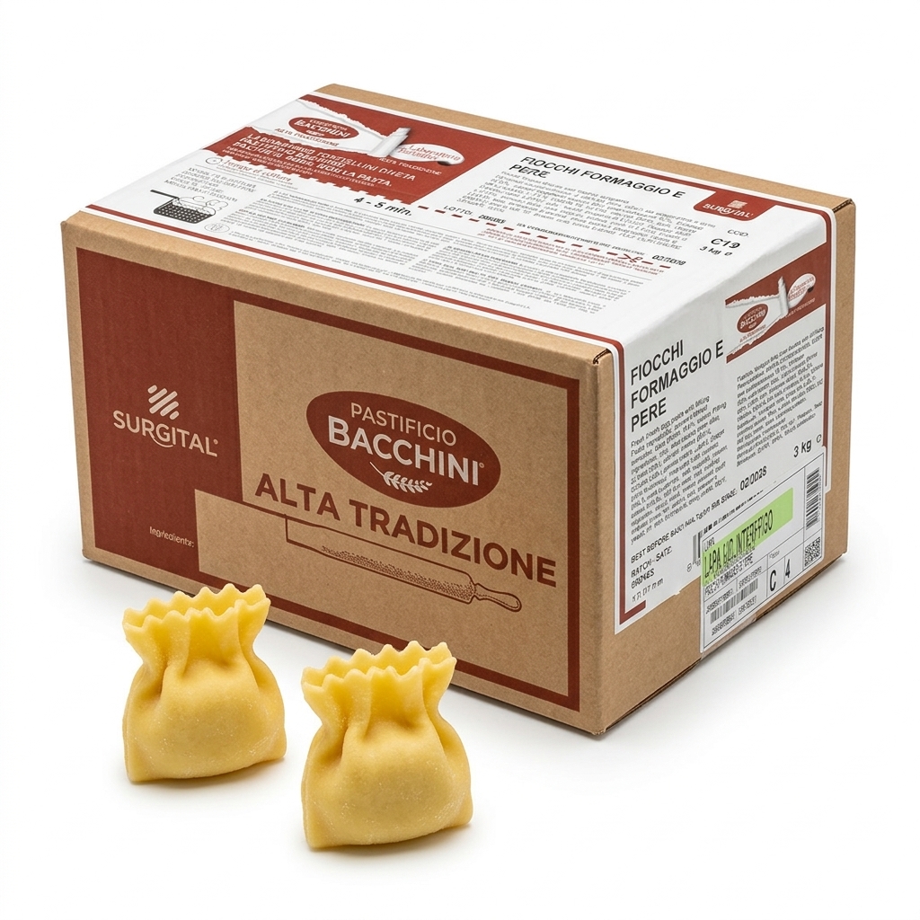 Fiocchi Formaggio e Pere Surgelati 3 kg — Surgital