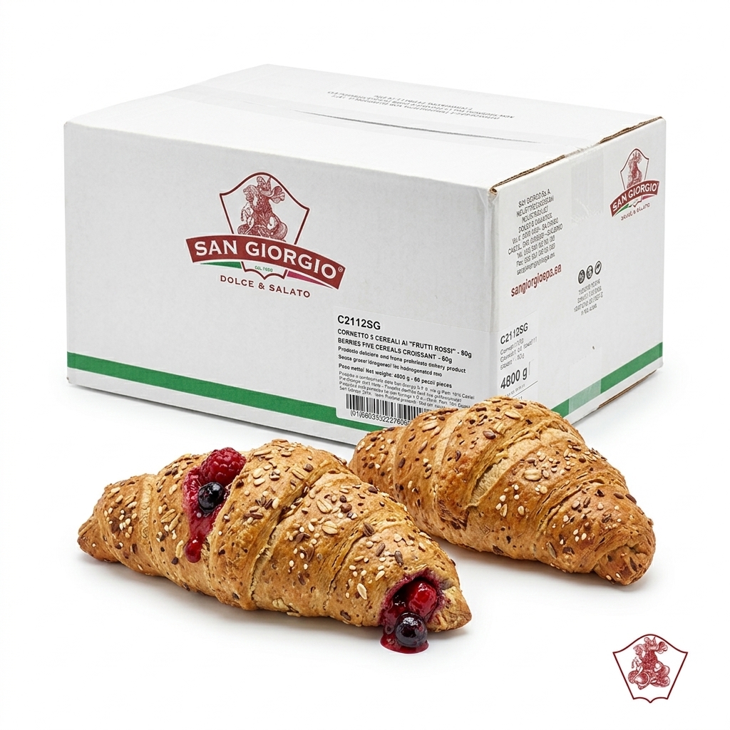 Croissant aux 5 Céréales aux Fruits Rouges 80 g (60 pcs) — San Giorgio