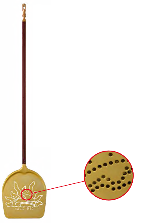 PALA PER PIZZA LILLY O SOLE MIO 1024 33X33CM 130CM MUS