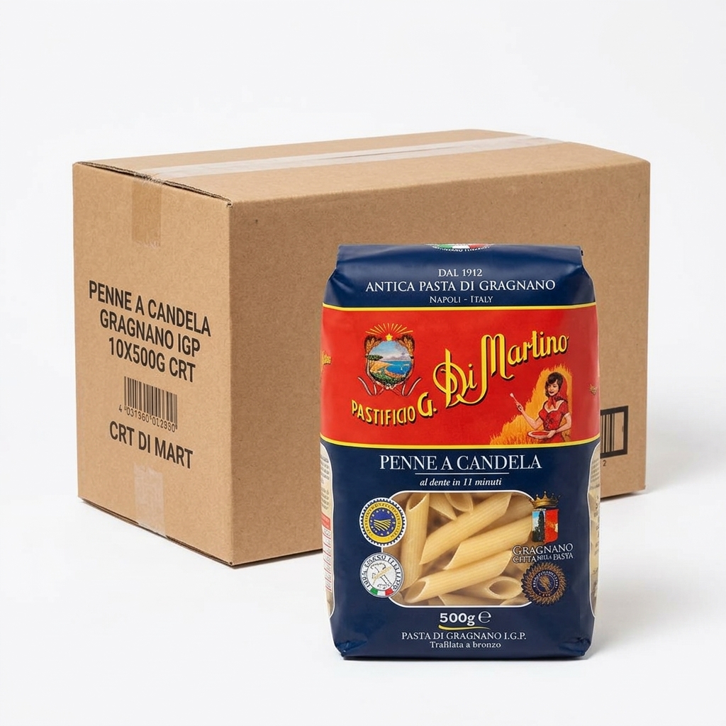 Penne a Candela Pasta di Gragnano IGP 500 g (Cartone 10) — Di Martino