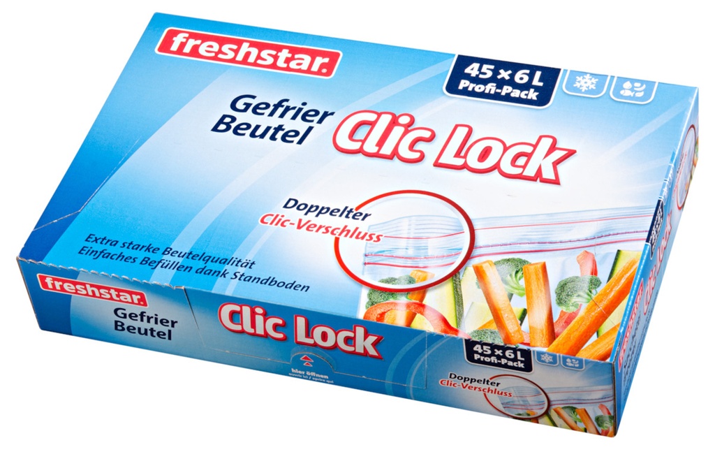 SACCHETTO FRESHSTAR CLICK LOCK 3L 20 PZ CONF AL