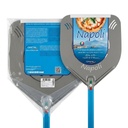 Rechteckige Gelochte Pizzaschaufel Napoli Eloxiertes Aluminium 33x33 cm — Gi.Metal