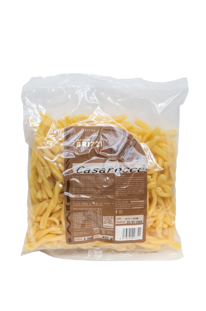 CASARECCE PASTA FRESCA 450G PZ 12PZ CRT BRIZZ