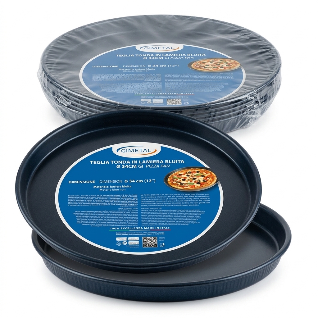 Pizzaform Geblautes Eisen Ø 34 cm — Gi.Metal