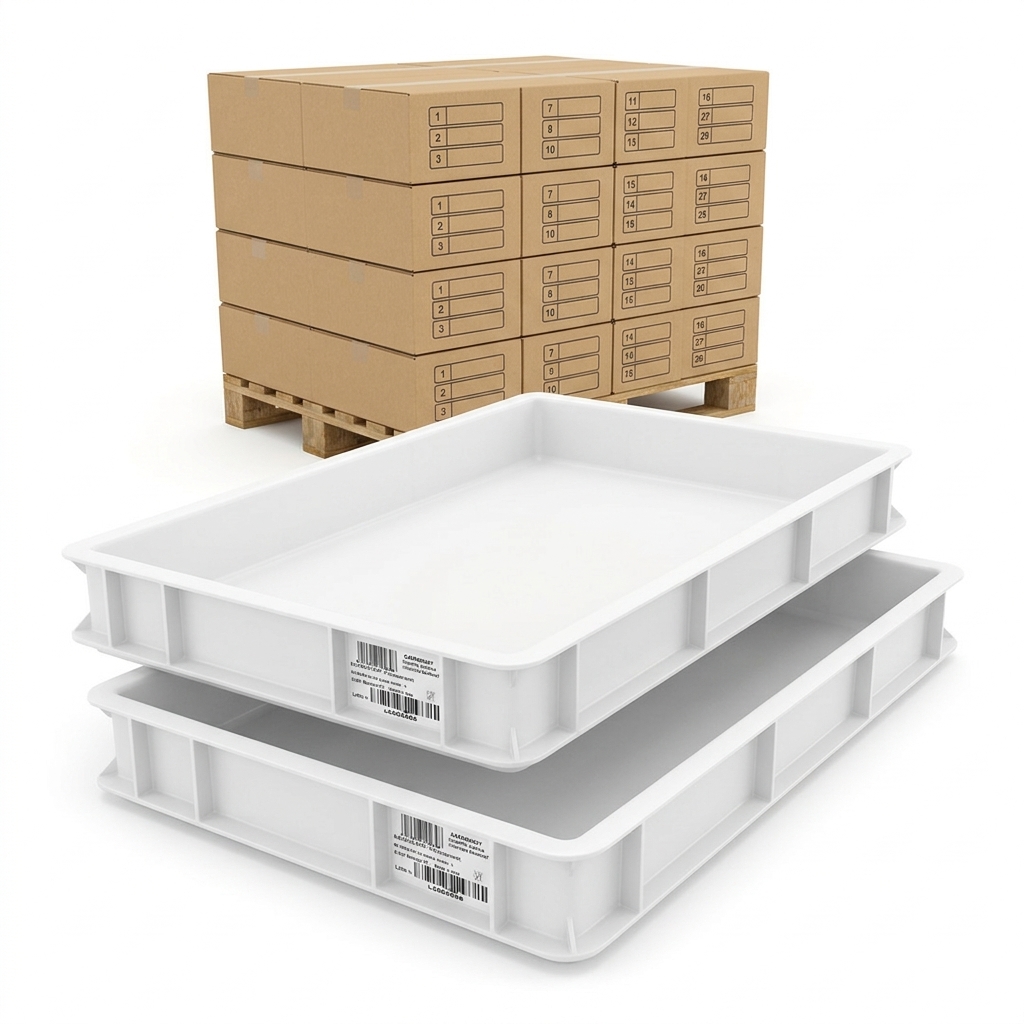 Reinforced Dough Crate 57x36.5 H6.5 cm — GI.METAL