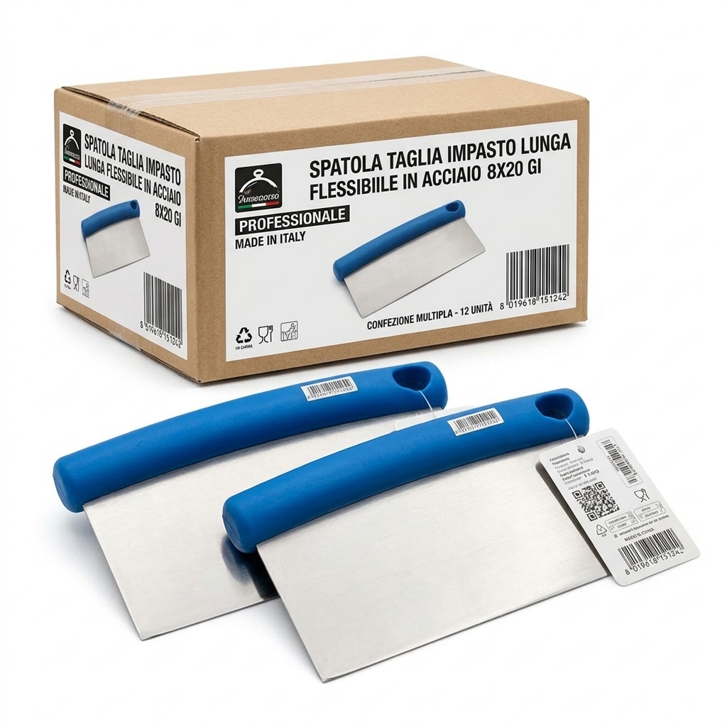 Spatola Taglia Impasto Flessibile in Acciaio 8x20 cm — Gi.Metal