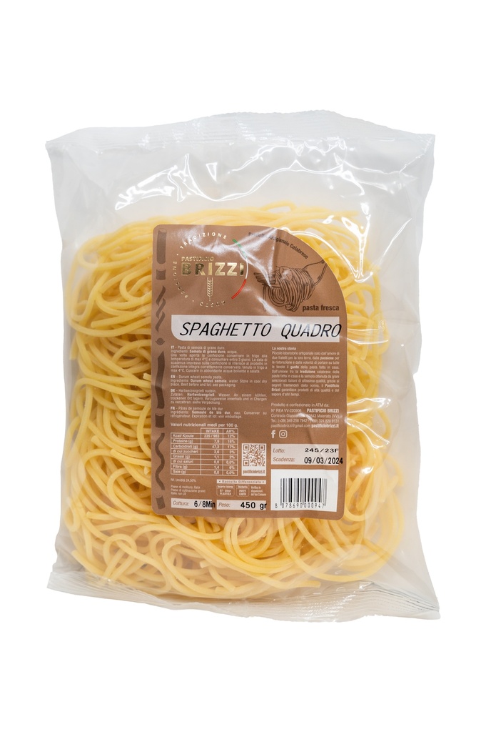 SPAGHETTO QUADRO PASTA FRESCA 450PZ 14PZ CRT BRIZZ 