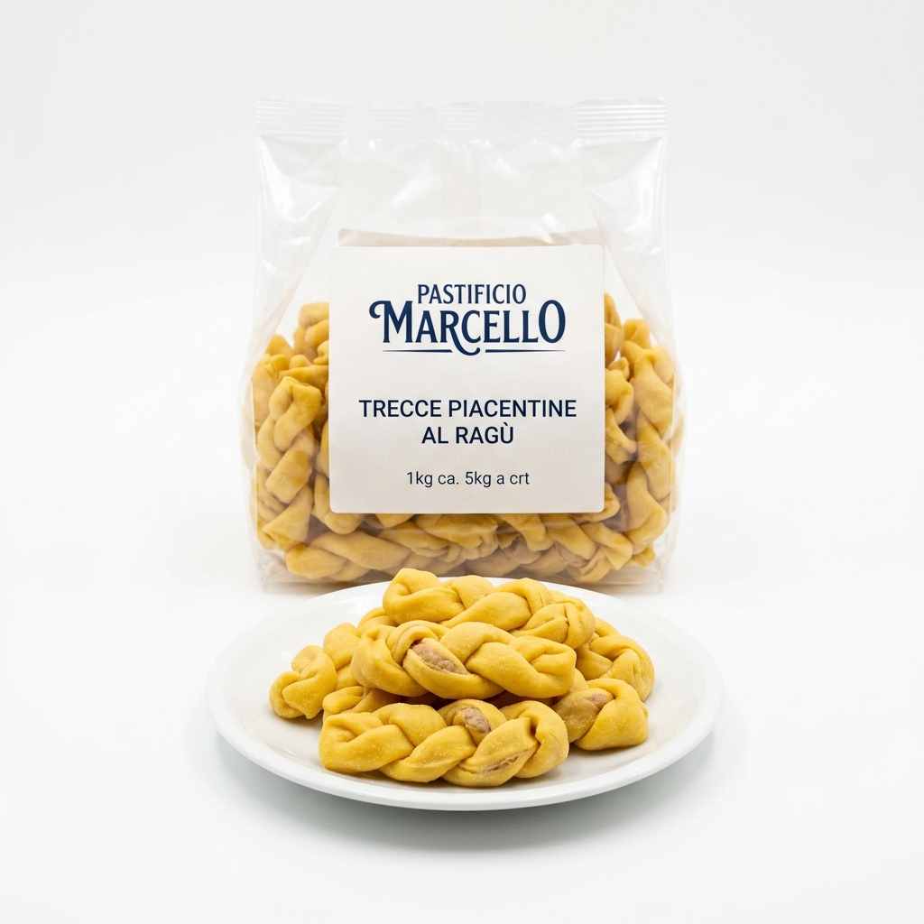 Trecce Piacentine al Ragù 1kg approx. 5kg a case MARC