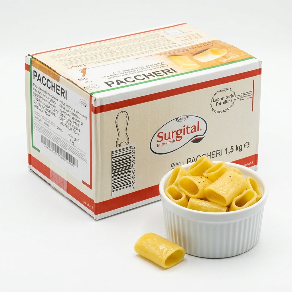Paccheri de semoule de blé dur surgelés 1,5 kg — Surgital