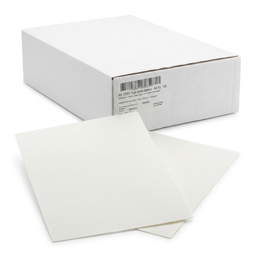 [Fogli cialda spessa - A4 Pz. 100] Esspapier Tortenaufleger A4 100 Stk — Floreal