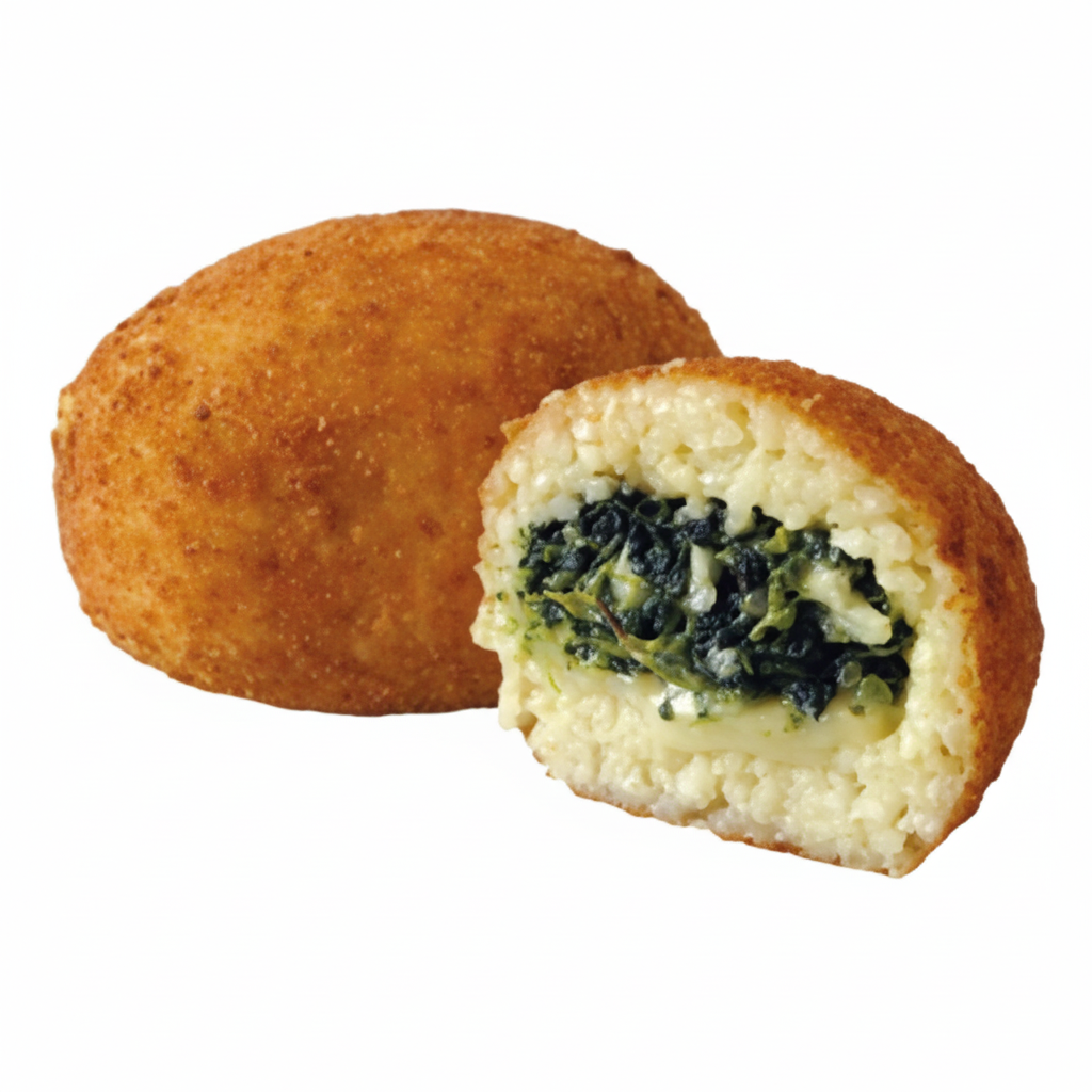 ARANCINI PALLE DI RISO SPINACI E ZEST LIMONE 120G PZ 100 PZ CRT FRIED