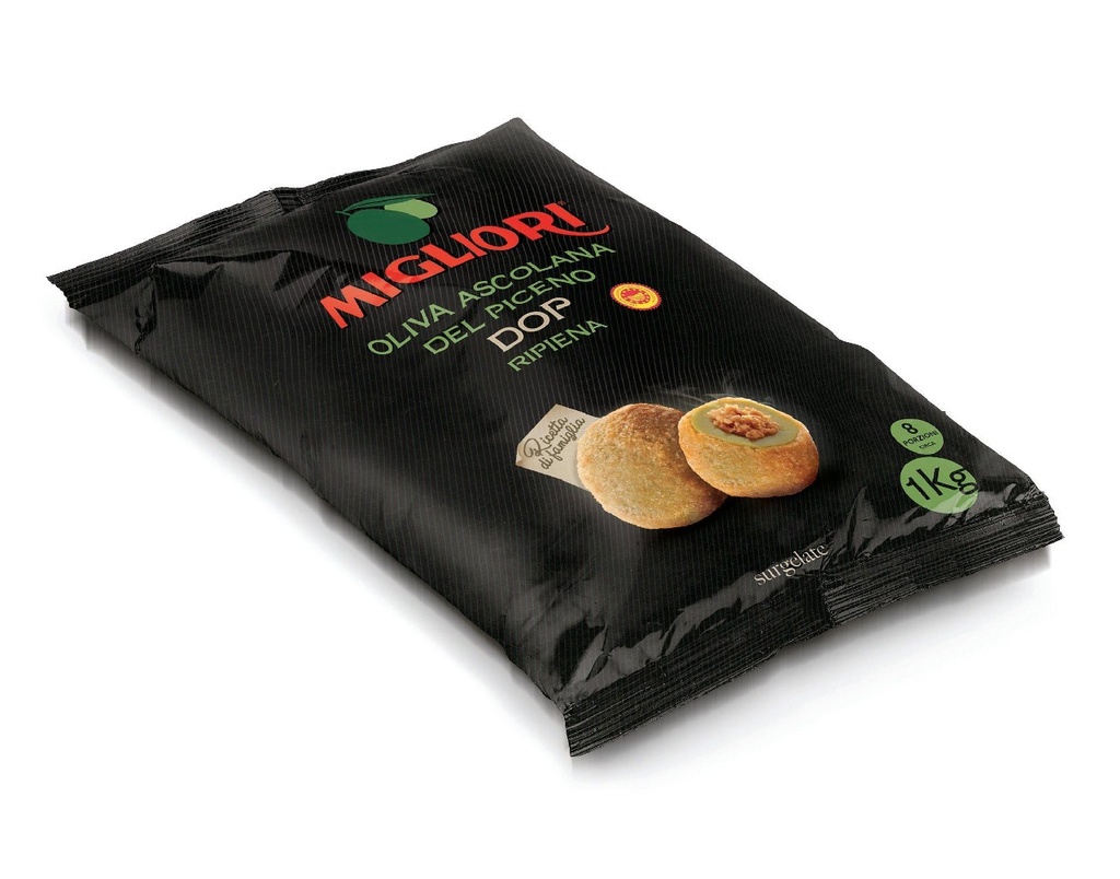 Olive Ascolane del Piceno DOP 1kg pack 5kg case MIGL