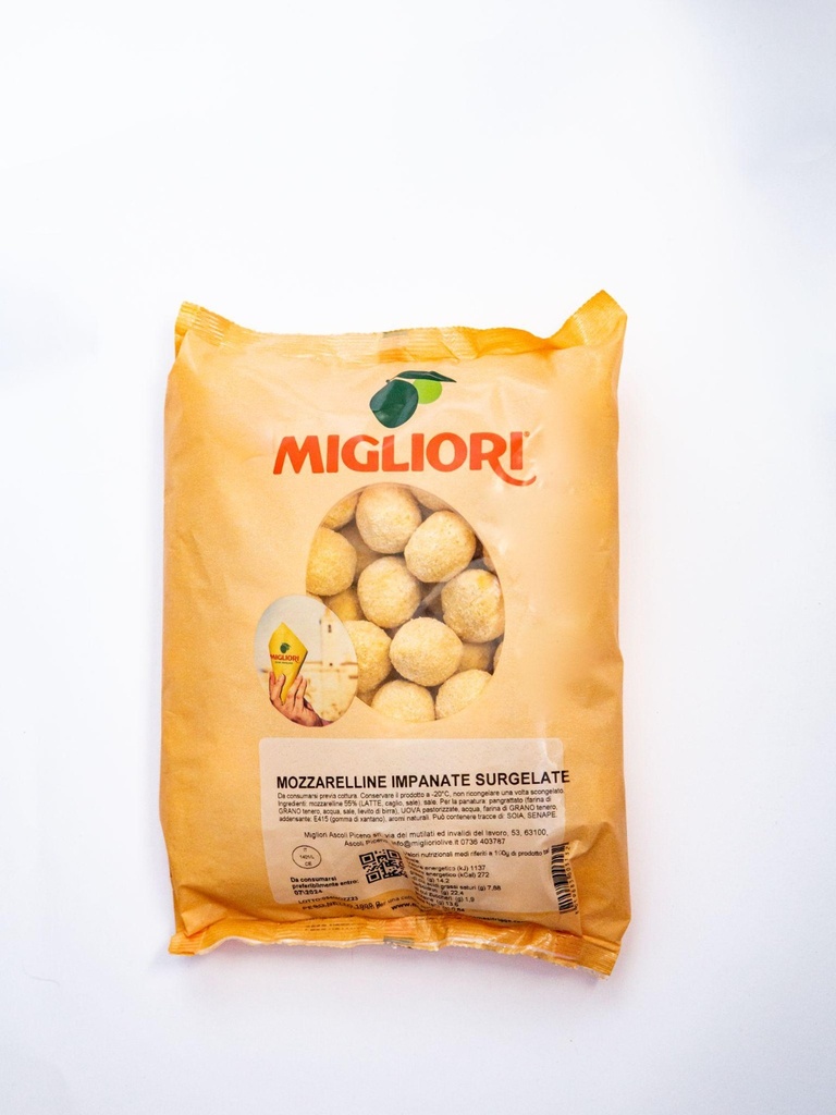Mozzarellina Impanata 1kg pack 5kg carton MIGL